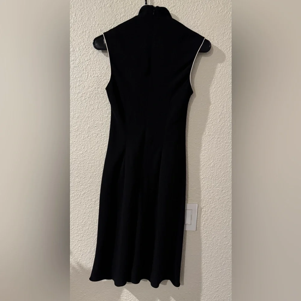 Evan Picone Black Midi Dress with Silver Accents - Picture 2 of 2
